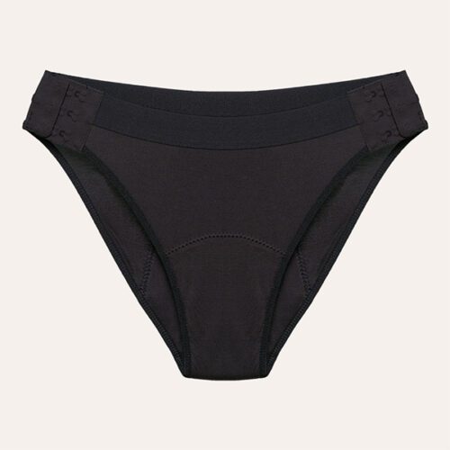 a black underwear with buttons