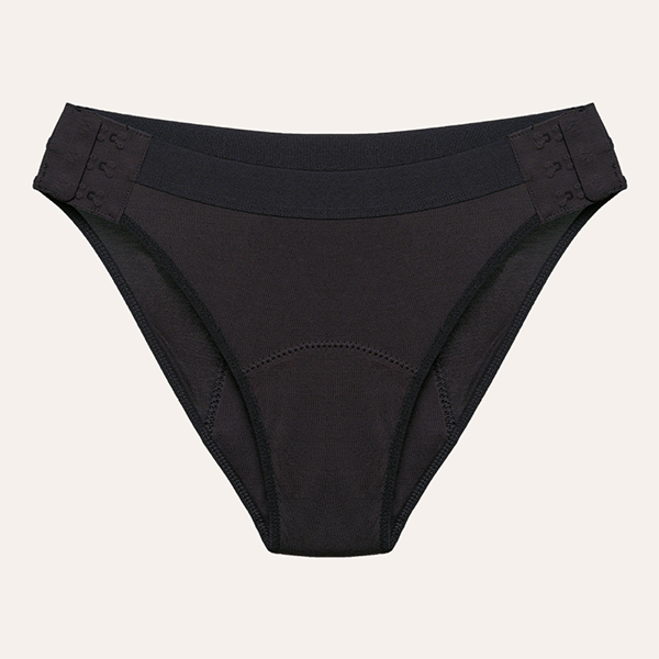 a black underwear with buttons