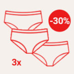 30% discount on 3-pack period panties